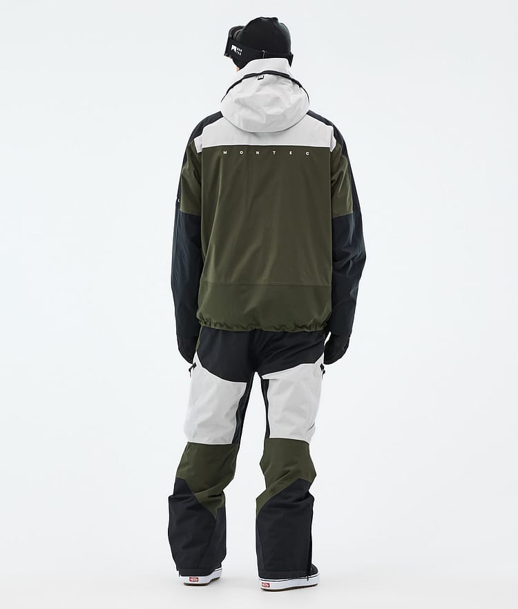 Montec Oracle Snowboardjakke Herre Light Grey/Black/Olive Green, Bilde 5 av 10