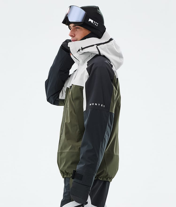 Montec Oracle Skijakke Herre Light Grey/Black/Olive Green, Bilde 6 av 10