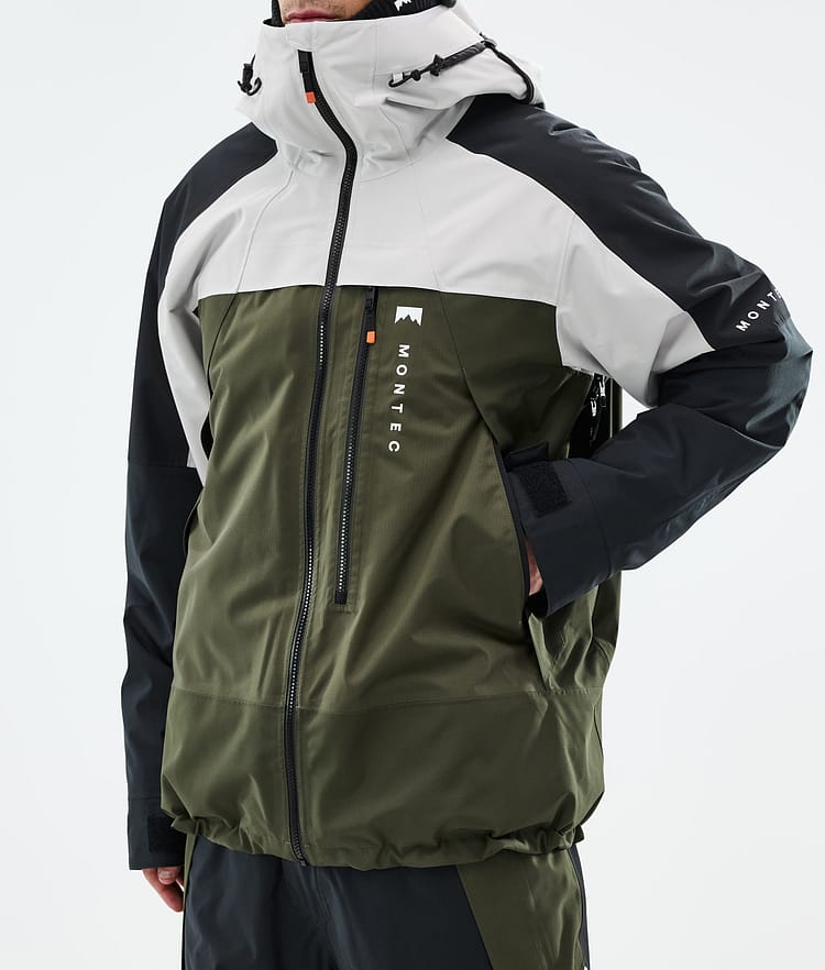 Montec Oracle Skijakke Herre Light Grey/Black/Olive Green, Bilde 8 av 10