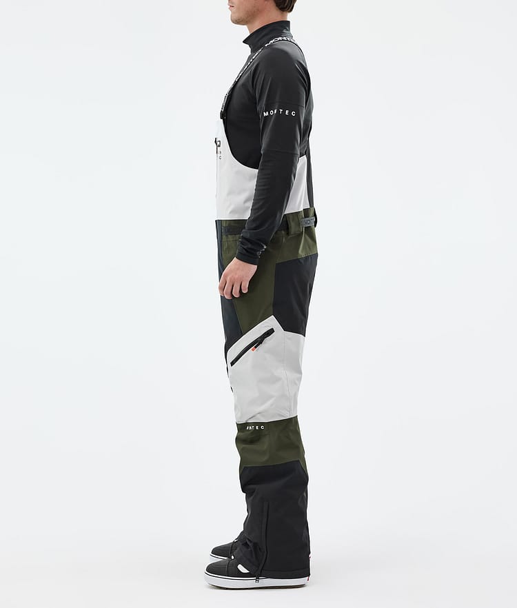 Montec Dozer Snowboardbukse Herre Light Grey/Black/Olive Green, Bilde 2 av 6