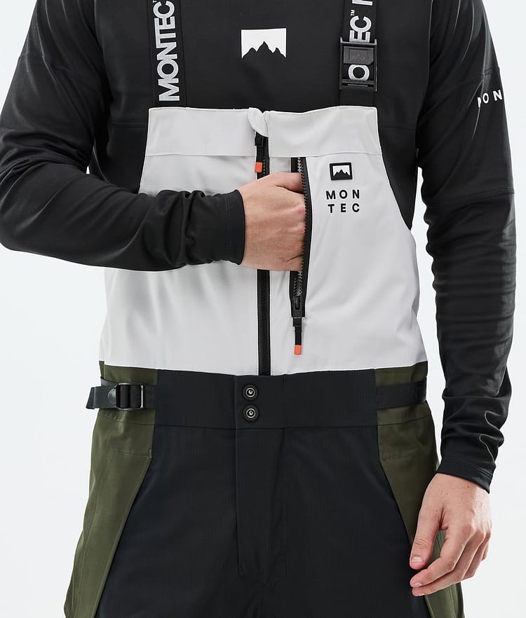 Montec Dozer Snowboardbukse Herre Light Grey/Black/Olive Green, Bilde 5 av 6