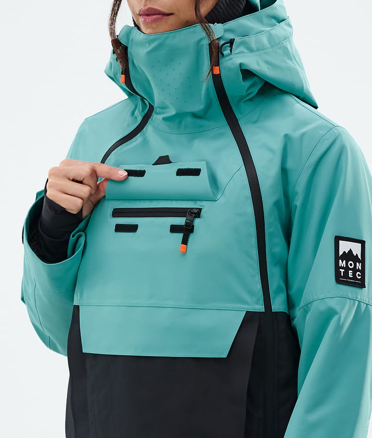 Montec Doom W Snowboardjakke Dame Turquoise/Black, Bilde 10 av 11