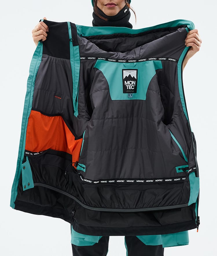 Montec Doom W Snowboardjakke Dame Turquoise/Black, Bilde 11 av 11