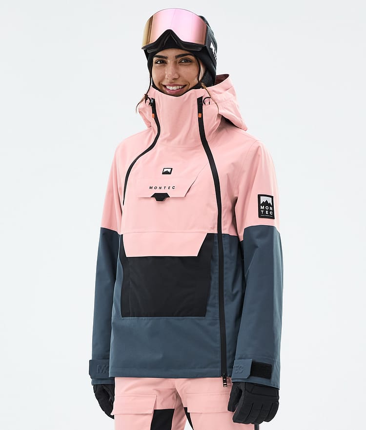 Montec Doom W Snowboardjakke Dame Soft Pink/Black/Metal Blue, Bilde 1 av 11