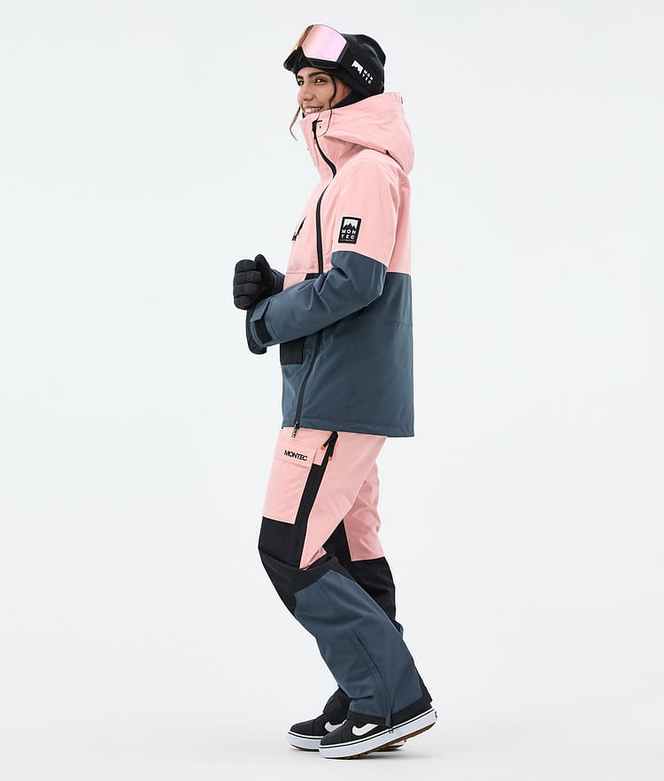 Montec Doom W Snowboardjakke Dame Soft Pink/Black/Metal Blue, Bilde 4 av 11