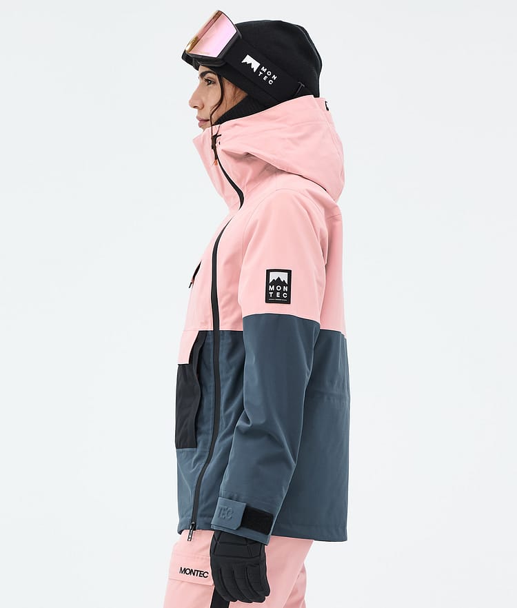Montec Doom W Snowboardjakke Dame Soft Pink/Black/Metal Blue, Bilde 6 av 11