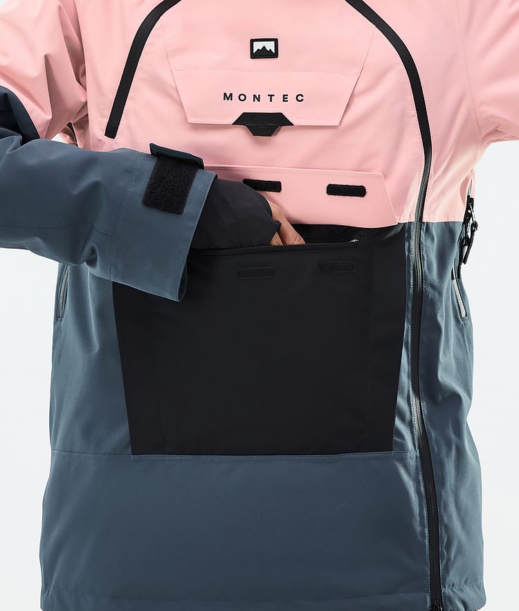 Montec Doom W Snowboardjakke Dame Soft Pink/Black/Metal Blue, Bilde 9 av 11