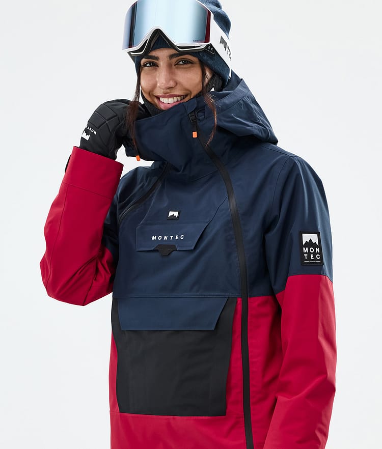 Montec Doom W Snowboardjakke Dame Dark Blue/Black/Deep Red, Bilde 2 av 11