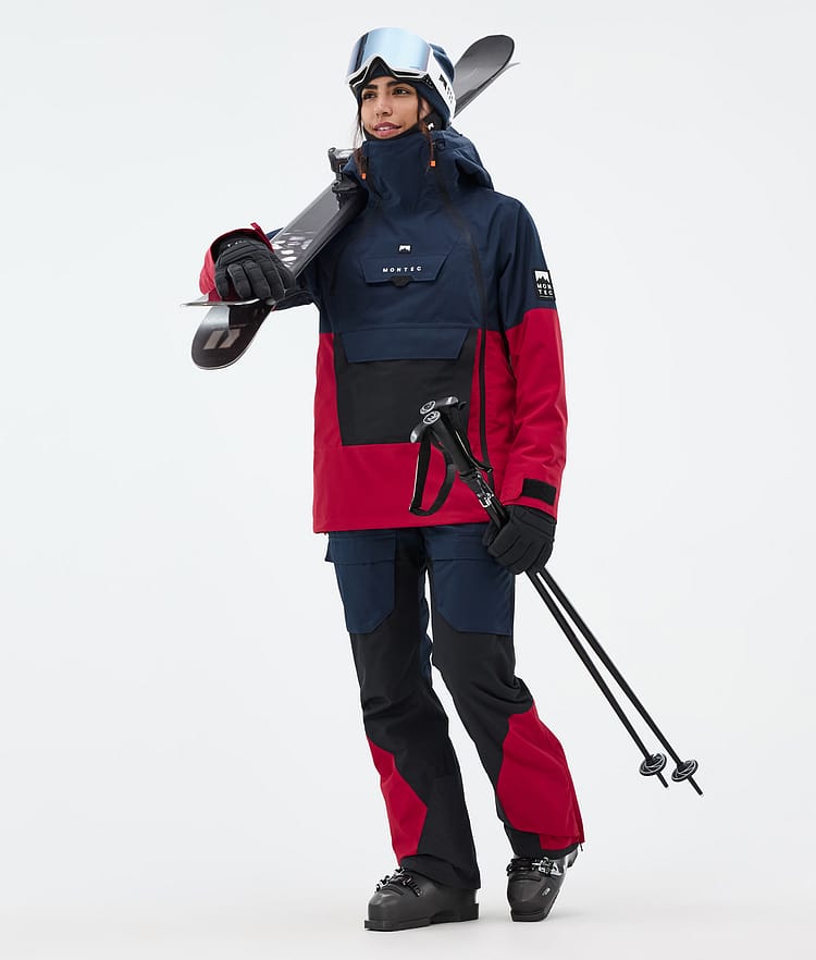 Montec Doom W Skijakke Dame Dark Blue/Black/Deep Red, Bilde 3 av 11