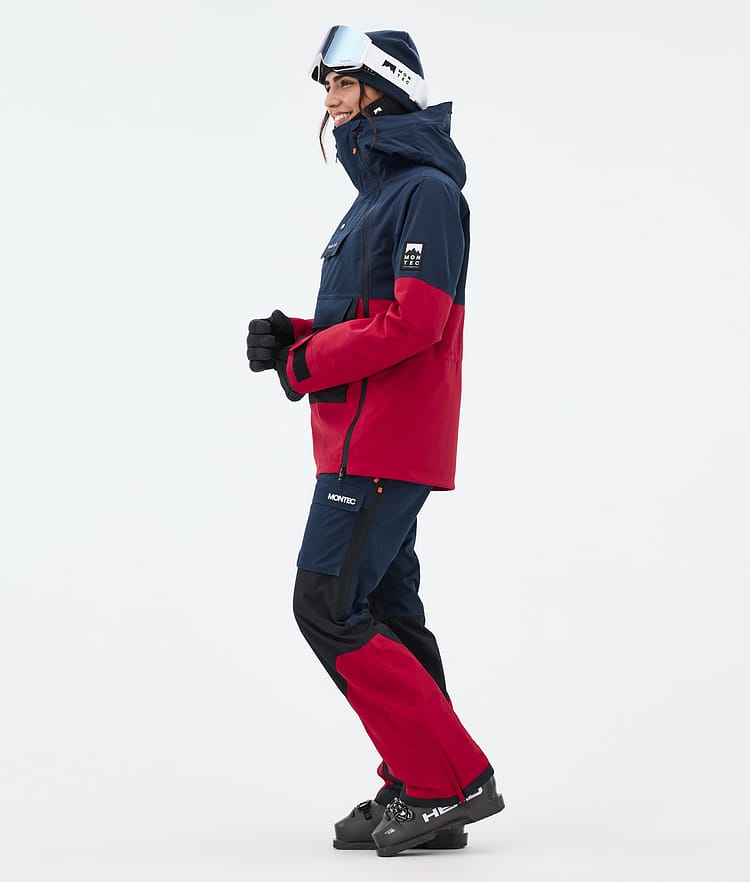 Montec Doom W Skijakke Dame Dark Blue/Black/Deep Red, Bilde 4 av 11