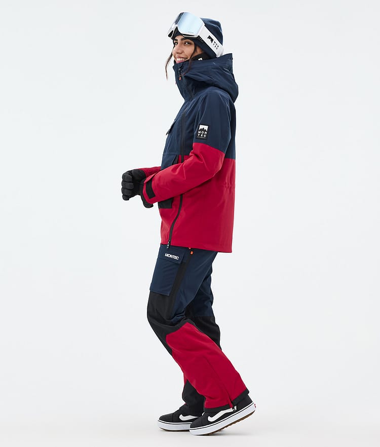 Montec Doom W Snowboardjakke Dame Dark Blue/Black/Deep Red, Bilde 4 av 11