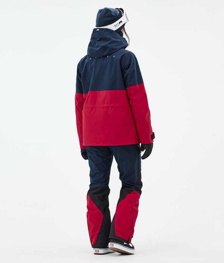 Montec Doom W Snowboardjakke Dame Dark Blue/Black/Deep Red, Bilde 5 av 11