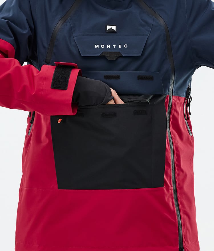 Montec Doom W Snowboardjakke Dame Dark Blue/Black/Deep Red, Bilde 9 av 11