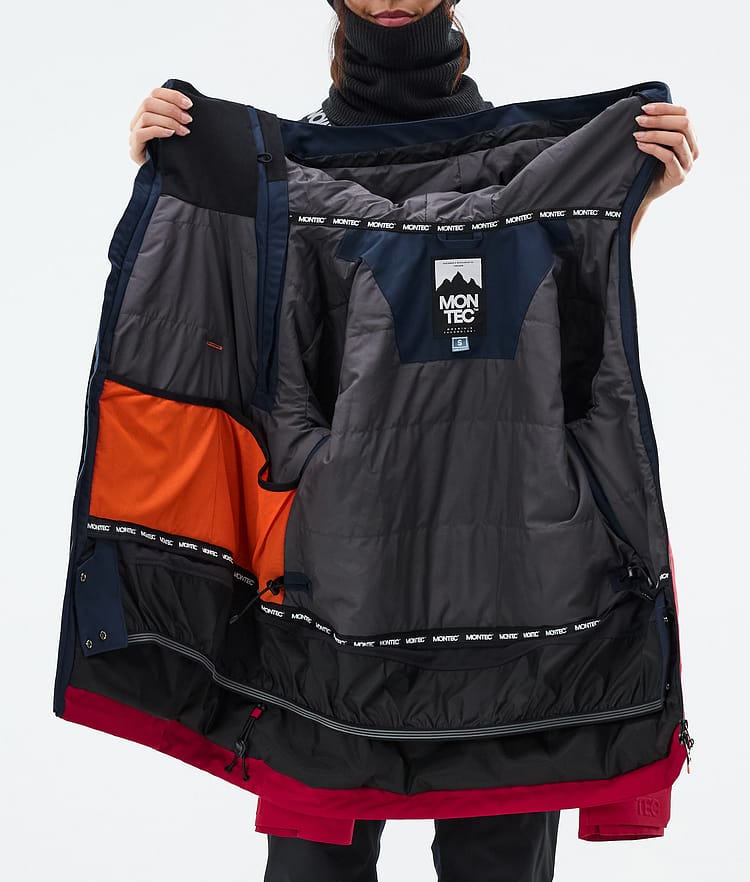 Montec Doom W Snowboardjakke Dame Dark Blue/Black/Deep Red, Bilde 11 av 11