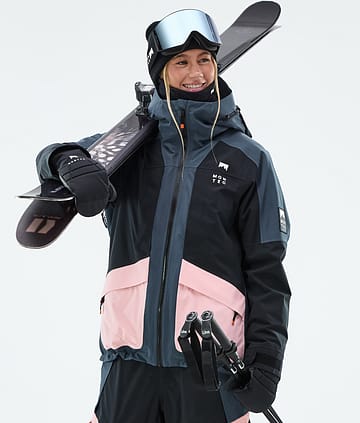 Montec Morpheus W Skijakke Dame Metal Blue/Black/Soft Pink