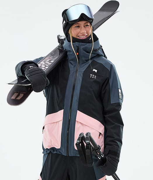 Montec Morpheus W Skijakke Dame Metal Blue/Black/Soft Pink