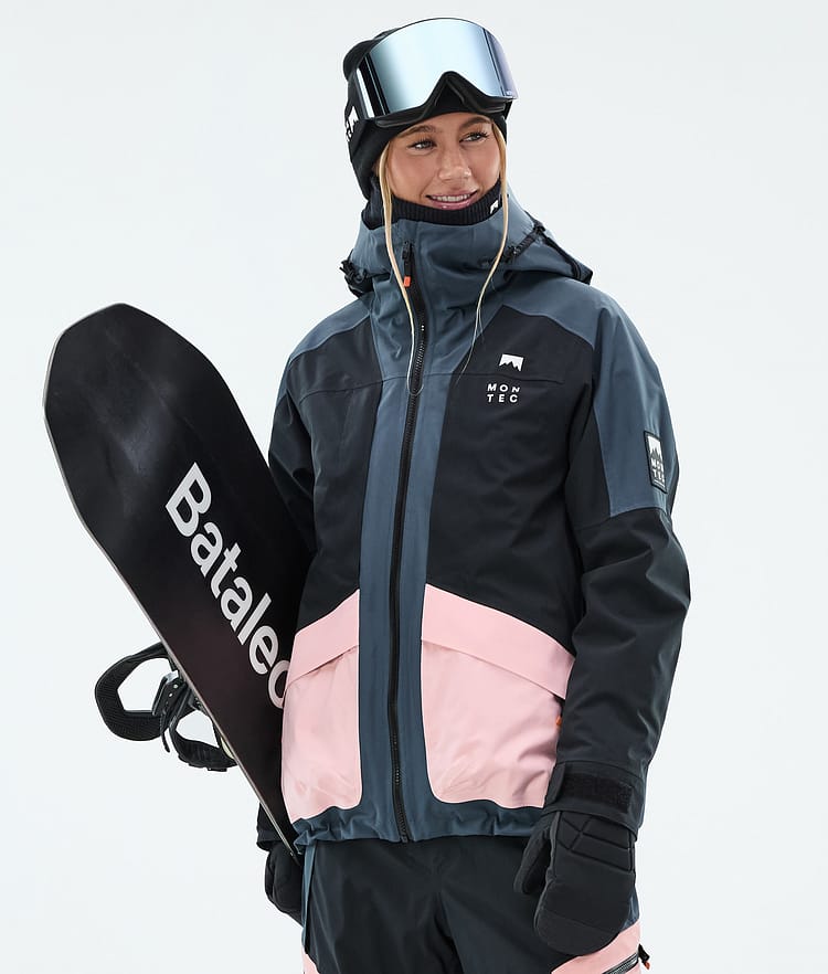 Montec Morpheus W Snowboardjakke Dame Metal Blue/Black/Soft Pink, Bilde 1 av 10