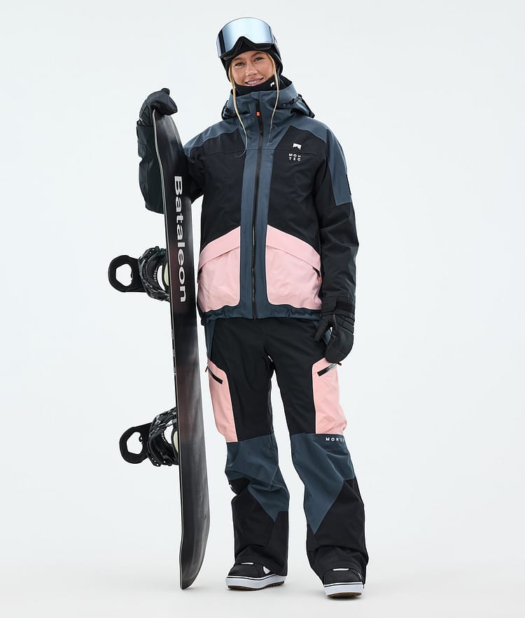 Montec Morpheus W Snowboardjakke Dame Metal Blue/Black/Soft Pink, Bilde 3 av 10
