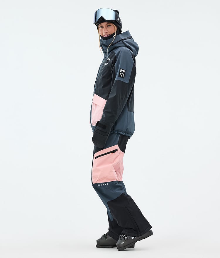 Montec Morpheus W Skijakke Dame Metal Blue/Black/Soft Pink, Bilde 4 av 10