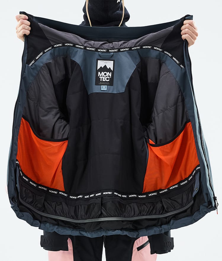 Montec Morpheus W Snowboardjakke Dame Metal Blue/Black/Soft Pink, Bilde 10 av 10