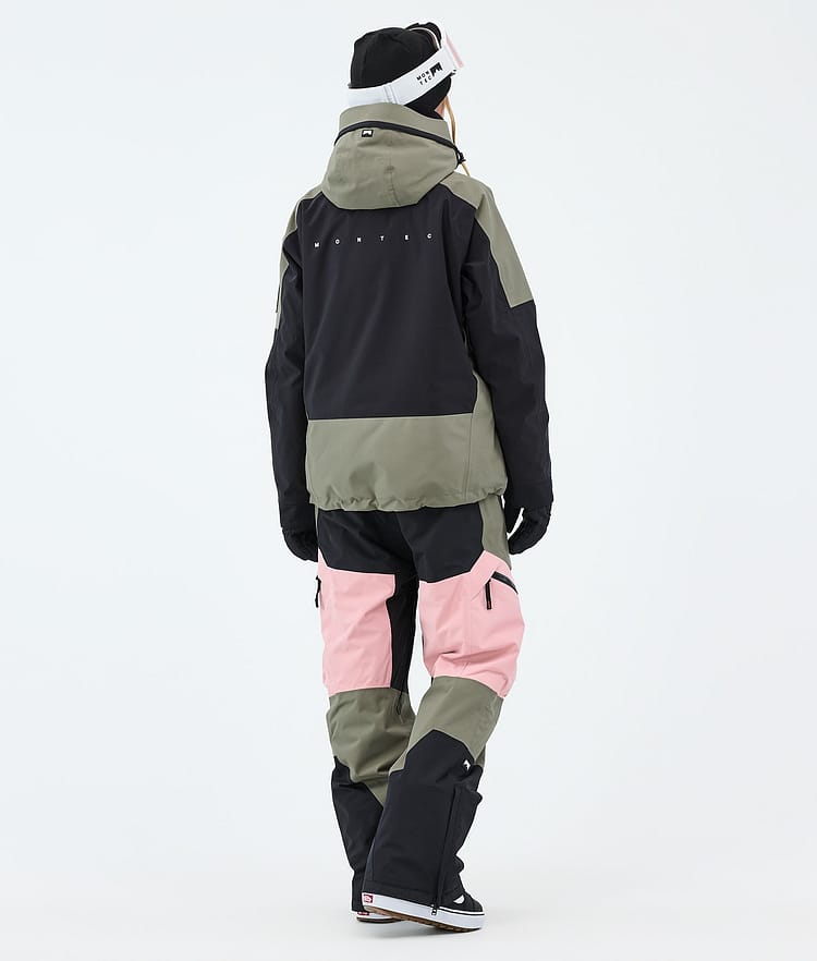 Montec Morpheus W Snowboardjakke Dame Greenish/Black/Soft Pink, Image 3 of 9