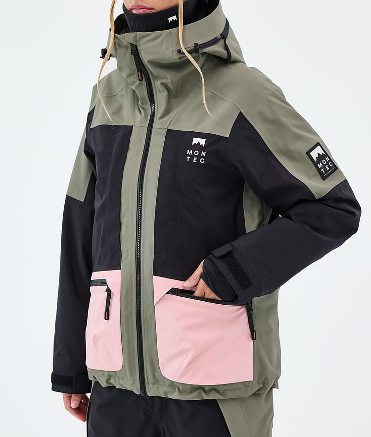 Montec Morpheus W Skijakke Dame Greenish/Black/Soft Pink, Image 7 of 9