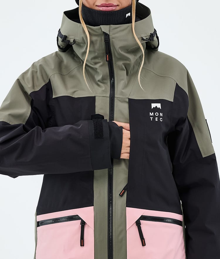 Montec Morpheus W Snowboardjakke Dame Greenish/Black/Soft Pink, Image 8 of 9