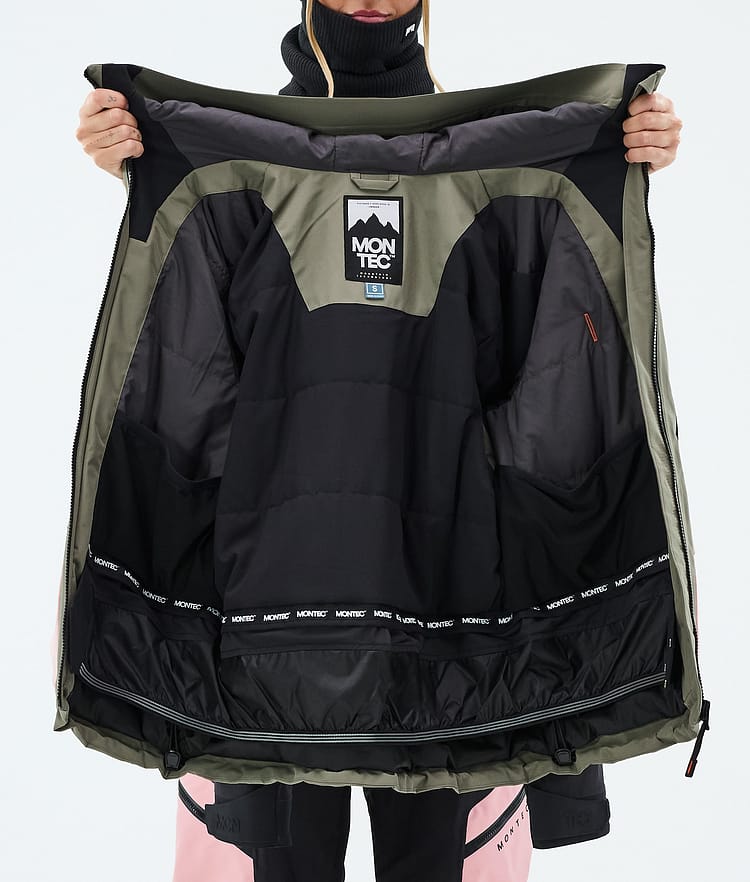 Montec Morpheus W Snowboardjakke Dame Greenish/Black/Soft Pink, Image 9 of 9