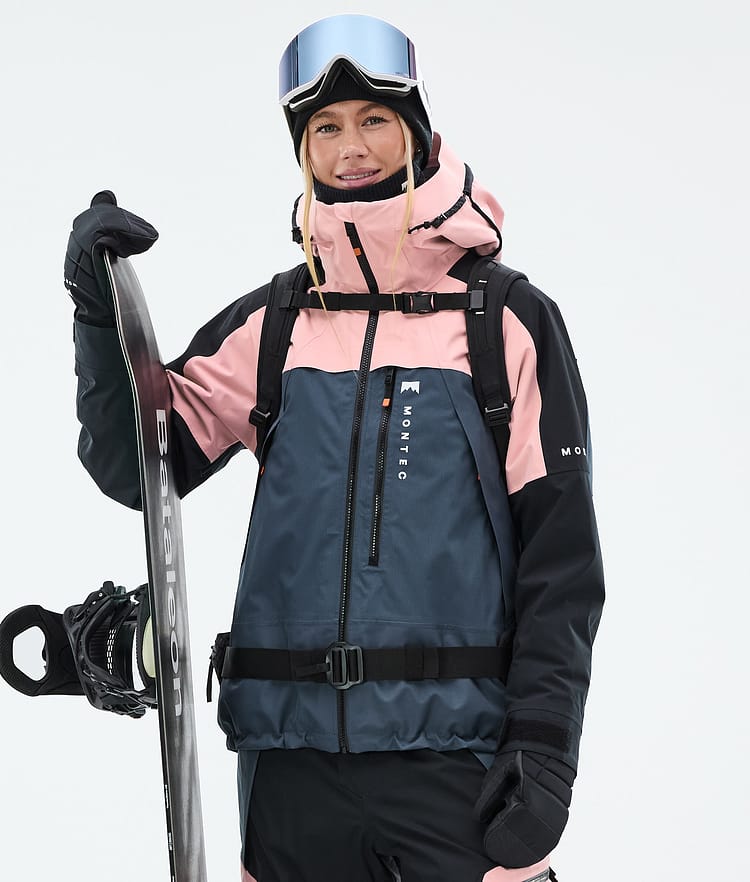 Montec Oracle W Snowboardjakke Dame Soft Pink/Black/Metal Blue, Bilde 1 av 10