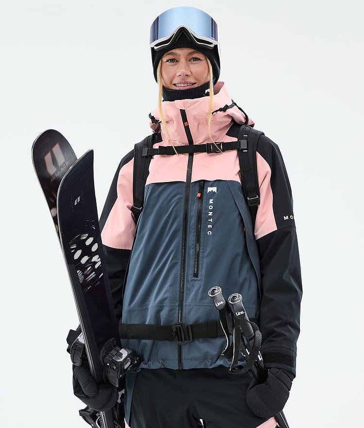 Montec Oracle W Skijakke Dame Soft Pink/Black/Metal Blue, Bilde 1 av 10