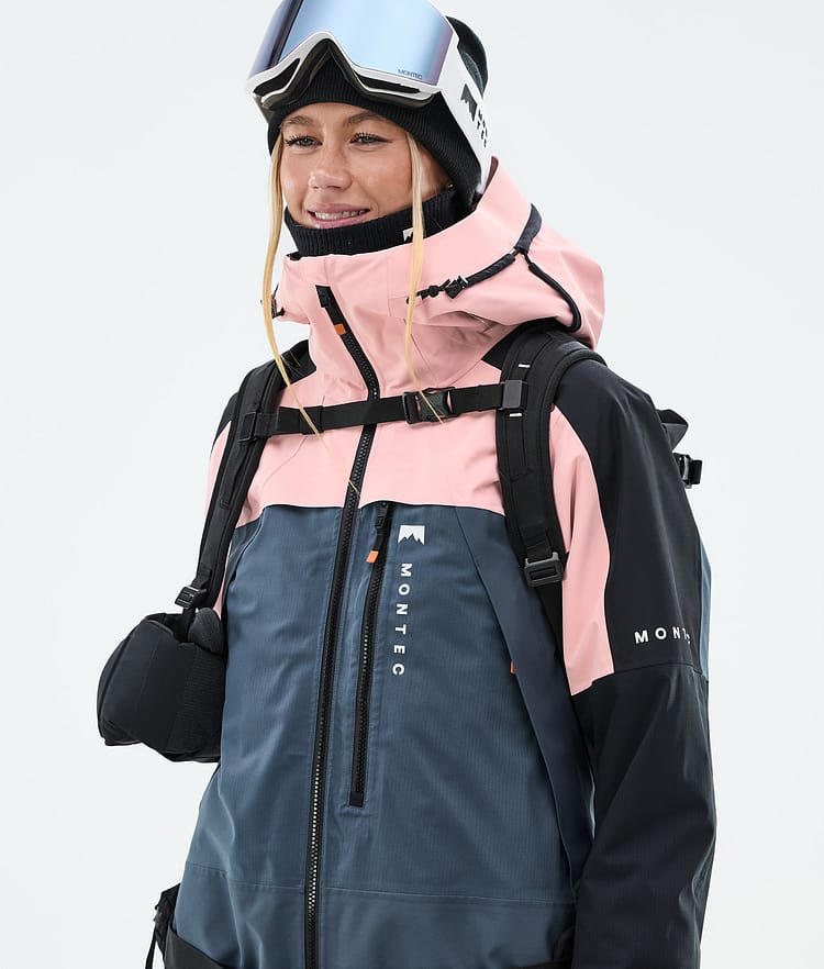 Montec Oracle W Skijakke Dame Soft Pink/Black/Metal Blue, Bilde 2 av 10