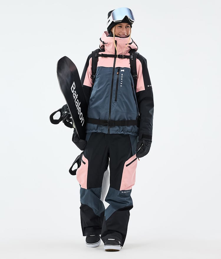 Montec Oracle W Snowboardjakke Dame Soft Pink/Black/Metal Blue, Bilde 3 av 10