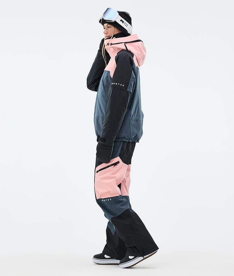 Montec Oracle W Snowboardjakke Dame Soft Pink/Black/Metal Blue, Bilde 4 av 10