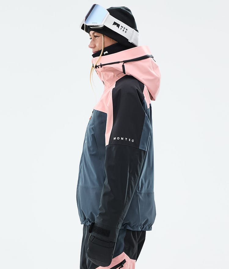 Montec Oracle W Snowboardjakke Dame Soft Pink/Black/Metal Blue, Bilde 6 av 10