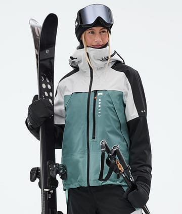 Montec Oracle W Skijakke Dame Light Grey/Black/Atlantic