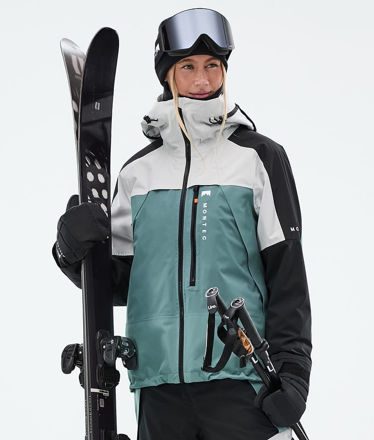 Montec Oracle W Skijakke Dame Light Grey/Black/Atlantic, Bilde 1 av 10