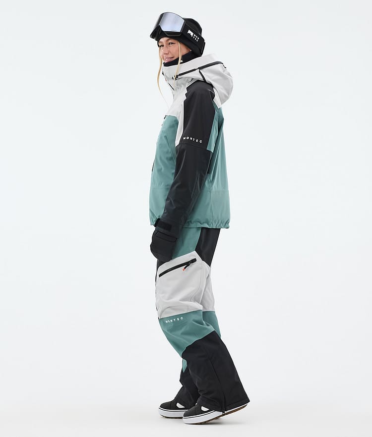 Montec Oracle W Snowboardjakke Dame Light Grey/Black/Atlantic, Bilde 4 av 10