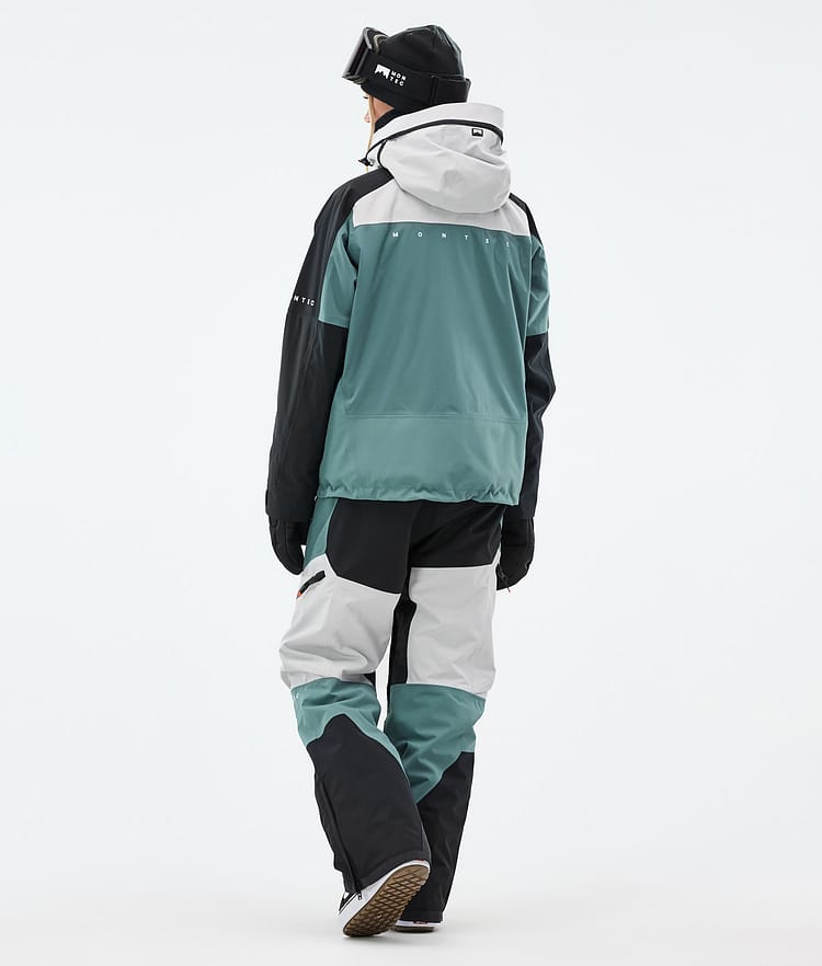 Montec Oracle W Snowboardjakke Dame Light Grey/Black/Atlantic, Bilde 5 av 10