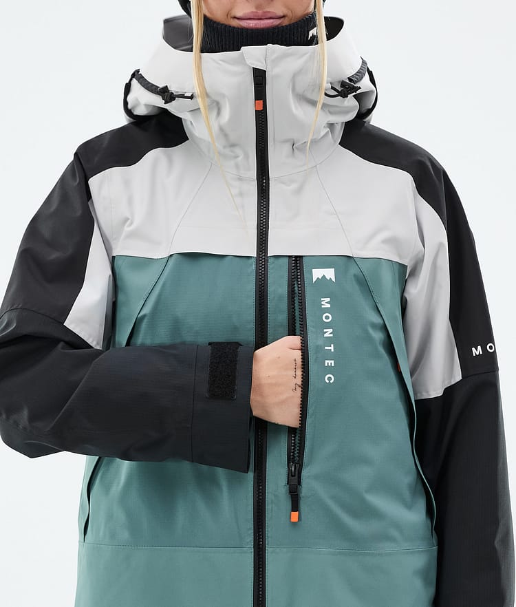Montec Oracle W Skijakke Dame Light Grey/Black/Atlantic, Bilde 9 av 10