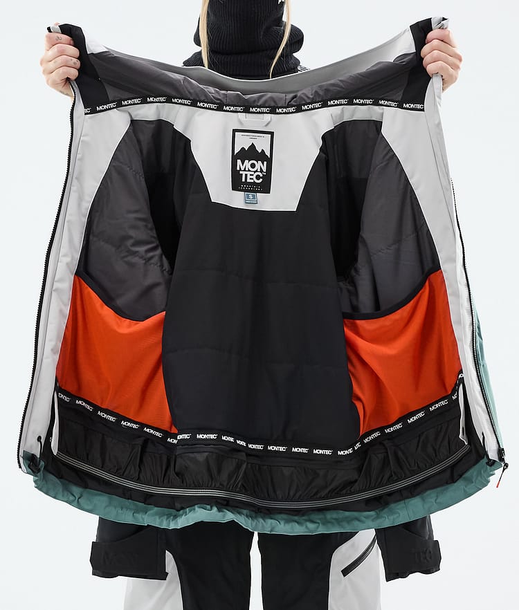 Montec Oracle W Snowboardjakke Dame Light Grey/Black/Atlantic, Bilde 10 av 10
