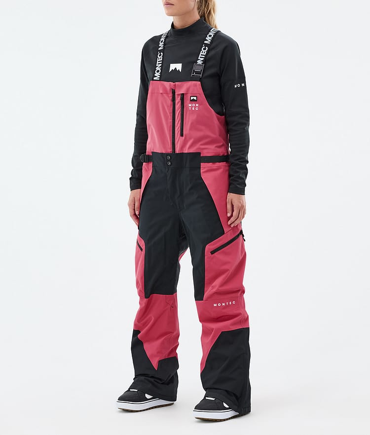 Montec Dozer W Snowboardbukse Dame Light Red/Black, Bilde 1 av 6