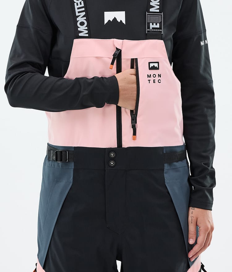 Montec Dozer W Snowboardbukse Dame Soft Pink/Black/Metal Blue, Bilde 5 av 6
