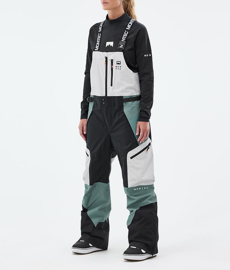 Montec Dozer W Snowboardbukse Dame Light Grey/Black/Atlantic, Bilde 1 av 6