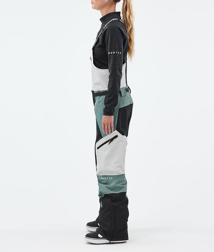 Montec Dozer W Snowboardbukse Dame Light Grey/Black/Atlantic, Bilde 2 av 6