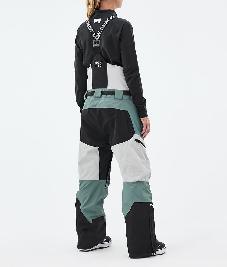 Montec Dozer W Snowboardbukse Dame Light Grey/Black/Atlantic, Bilde 3 av 6
