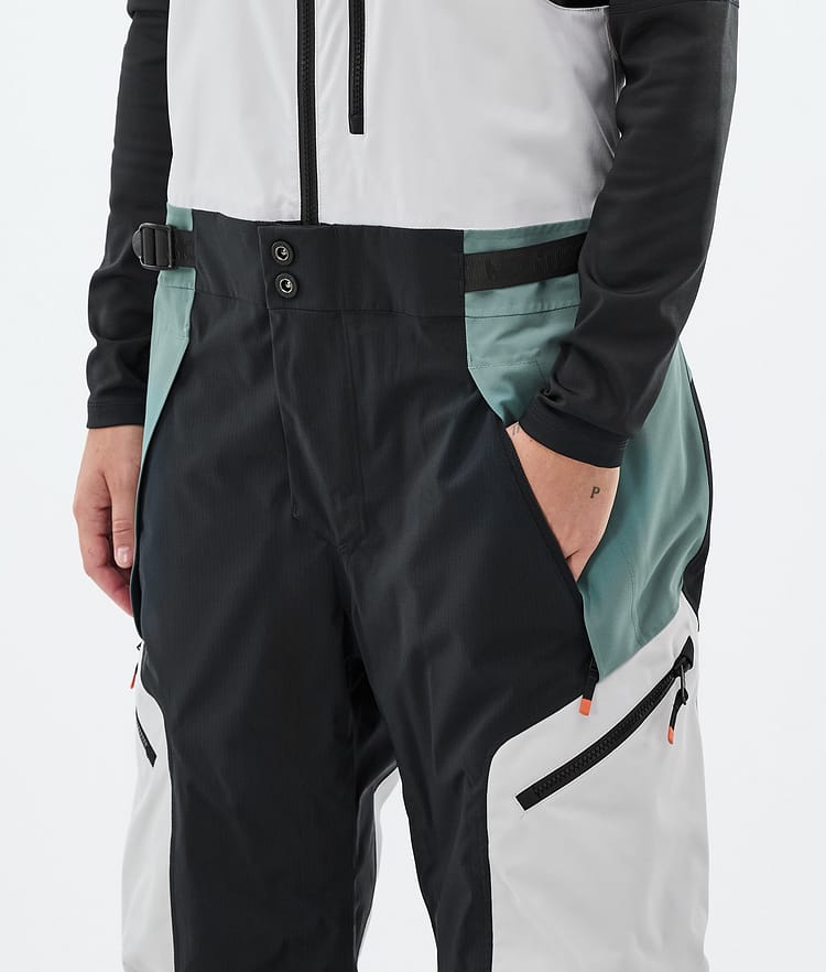 Montec Dozer W Snowboardbukse Dame Light Grey/Black/Atlantic, Bilde 4 av 6
