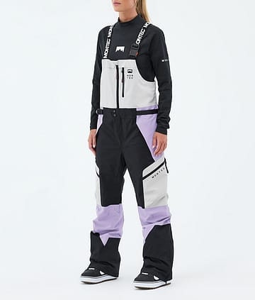 Montec Dozer W Snowboardbukse Light Grey/Black/Faded Violet