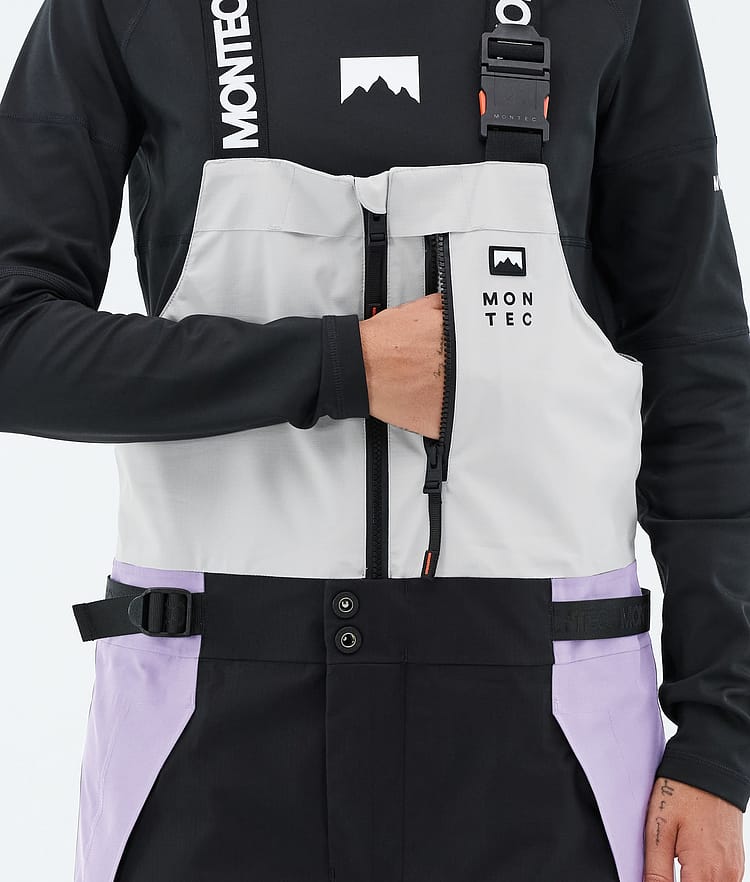 Montec Dozer W Snowboardbukse Dame Light Grey/Black/Faded Violet, Image 6 of 7