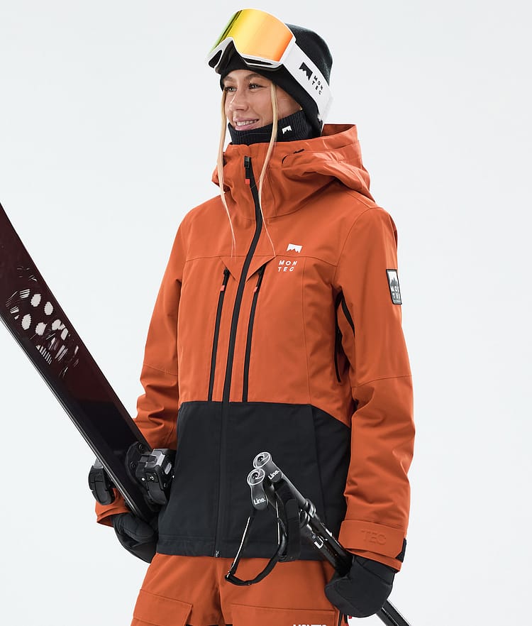 Montec Moss W Skijakke Dame Burned Orange/Black, Bilde 1 av 10
