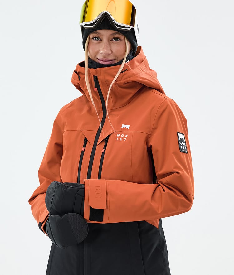 Montec Moss W Snowboardjakke Dame Burned Orange/Black, Bilde 2 av 10